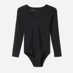 Everlane The Long-Sleeve V-Neck Bodysuit (Bikini)